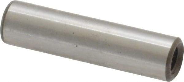 Jergens - 1/4" Diam x 1" Pin Length Alloy Steel Pull Out Dowel Pin - C 47-58 & C 60-64 (Surface) Hardness, 1 Beveled & 1 Threaded End - Exact Tool & Supply