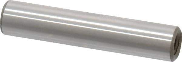 Jergens - 1/4" Diam x 1-1/4" Pin Length Alloy Steel Pull Out Dowel Pin - C 47-58 & C 60-64 (Surface) Hardness, 1 Beveled & 1 Threaded End - Exact Tool & Supply