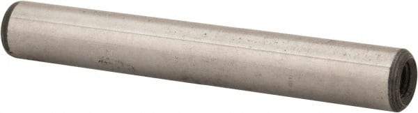 Jergens - 5/16" Diam x 2-1/4" Pin Length Alloy Steel Pull Out Dowel Pin - C 47-58 & C 60-64 (Surface) Hardness, 1 Beveled & 1 Threaded End - Exact Tool & Supply