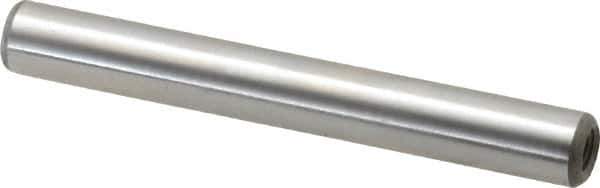 Jergens - 5/16" Diam x 2-1/2" Pin Length Alloy Steel Pull Out Dowel Pin - C 47-58 & C 60-64 (Surface) Hardness, 1 Beveled & 1 Threaded End - Exact Tool & Supply