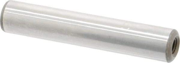 Jergens - 3/8" Diam x 2" Pin Length Alloy Steel Pull Out Dowel Pin - C 47-58 & C 60-64 (Surface) Hardness, 1 Beveled & 1 Threaded End - Exact Tool & Supply