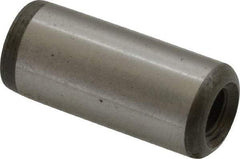 Jergens - 7/16" Diam x 1" Pin Length Alloy Steel Pull Out Dowel Pin - C 47-58 & C 60-64 (Surface) Hardness, 1 Beveled & 1 Threaded End - Exact Tool & Supply
