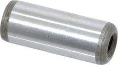 Jergens - 1/2" Diam x 1-1/4" Pin Length Alloy Steel Pull Out Dowel Pin - C 47-58 & C 60-64 (Surface) Hardness, 1 Beveled & 1 Threaded End - Exact Tool & Supply