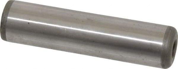 Jergens - 3/4" Diam x 2-1/2" Pin Length Alloy Steel Pull Out Dowel Pin - C 47-58 & C 60-64 (Surface) Hardness, 1 Beveled & 1 Threaded End - Exact Tool & Supply