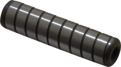 Jergens - 1/2" Diam x 2" Pin Length Alloy Steel Grooved Dowel Pin - C 47-58 & C 60-64 (Surface) Hardness, 1 Beveled & 1 Threaded End - Exact Tool & Supply
