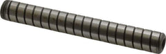 Jergens - 1/2" Diam x 4" Pin Length Alloy Steel Grooved Dowel Pin - C 47-58 & C 60-64 (Surface) Hardness, 1 Beveled & 1 Threaded End - Exact Tool & Supply