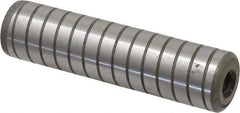 Jergens - 3/4" Diam x 3" Pin Length Alloy Steel Grooved Dowel Pin - C 47-58 & C 60-64 (Surface) Hardness, 1 Beveled & 1 Threaded End - Exact Tool & Supply