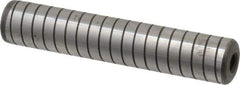 Jergens - 3/4" Diam x 4" Pin Length Alloy Steel Grooved Dowel Pin - C 47-58 & C 60-64 (Surface) Hardness, 1 Beveled & 1 Threaded End - Exact Tool & Supply
