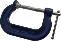 Gibraltar - Regular-Duty 3" Max Opening, 2-3/8" Throat Depth, Forged Steel Standard C-Clamp - 3,500 Lb Capacity, 0" Min Opening, Deep Throat - Exact Tool & Supply
