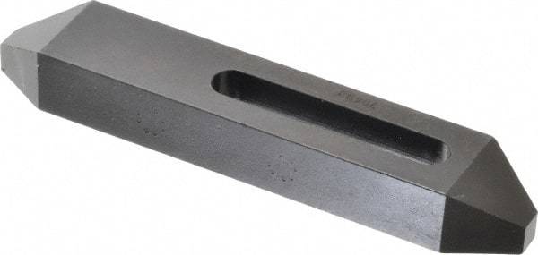 Gibraltar - 5/16, 3/8" Stud, Steel, Plain Strap Clamp - 2-3/16" Travel, 6" OAL x 1-1/8" Wide x 3/4" High, Black Oxide Finish, Tapered Nose - Exact Tool & Supply