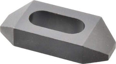 Gibraltar - 1/2" Stud, Steel, Plain Strap Clamp - 11/16" Travel, 2-1/2" OAL x 1-1/8" Wide x 1/2" High, Black Oxide Finish, Tapered Nose - Exact Tool & Supply