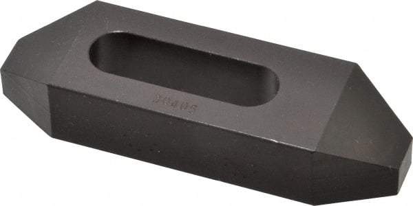 Gibraltar - 1/2" Stud, Steel, Plain Strap Clamp - 1-5/16" Travel, 4" OAL x 1-1/4" Wide x 3/4" High, Black Oxide Finish, Tapered Nose - Exact Tool & Supply