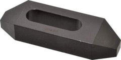 Gibraltar - 1/2" Stud, Steel, Plain Strap Clamp - 1-5/16" Travel, 4" OAL x 1-1/4" Wide x 3/4" High, Black Oxide Finish, Tapered Nose - Exact Tool & Supply