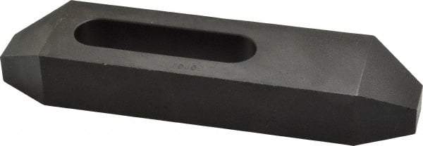 Gibraltar - 5/8" Stud, Steel, Plain Strap Clamp - 1-15/16" Travel, 6" OAL x 1-1/2" Wide x 7/8" High, Black Oxide Finish, Tapered Nose - Exact Tool & Supply