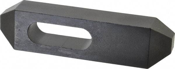 Gibraltar - 7/8, 1" Stud, Steel, Plain Strap Clamp - 1-11/16" Travel, 8" OAL x 2" Wide x 1-3/8" High, Black Oxide Finish, Tapered Nose - Exact Tool & Supply