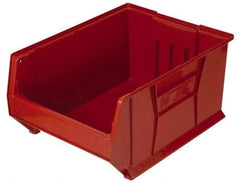 Quantum Storage - 100 Lb. Load Capacity, 23-7/8" Deep, Yellow Polypropylene Hopper Stacking Bin - 11" High x 16-1/2" Wide x 23-7/8" Long - Exact Tool & Supply
