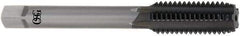 OSG - M4x0.70 Metric Coarse 6H 4 Flute Diamond Finish Solid Carbide Straight Flute Machine Tap - Modified Bottoming, Right Hand Thread, 52mm OAL, 20mm Thread Length, Oversize - Exact Tool & Supply