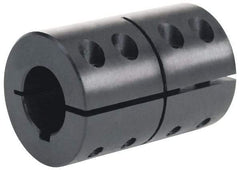 Climax Metal Products - 1-1/8" Bore, Steel, One Piece Clamping Shaft Collar - 2-1/8" Outside Diam, 3-1/4" Wide - Exact Tool & Supply