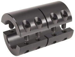 Climax Metal Products - 2" Bore, Steel, Two Piece Two Piece Split Shaft Collar - 3-3/8" Outside Diam, 4-7/8" Wide - Exact Tool & Supply