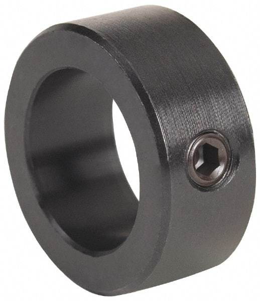 Climax Metal Products - 3-3/8" Bore, Steel, One Piece Solid Set Screw Collars - 4-3/4" Outside Diam, 1-1/8" Wide - Exact Tool & Supply