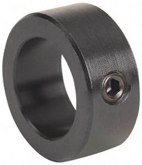 Climax Metal Products - 2-11/16" Bore, Steel, One Piece Solid Set Screw Collars - 4" Outside Diam, 1-1/8" Wide - Exact Tool & Supply