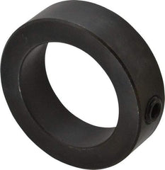 Climax Metal Products - 2-1/16" Bore, Steel, One Piece Solid Set Screw Collars - 3" Outside Diam, 7/8" Wide - Exact Tool & Supply
