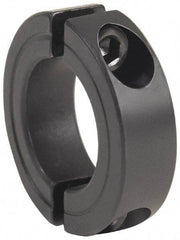 Climax Metal Products - 3-1/8" Bore, Steel, Two Piece Clamping Shaft Collar - 4-1/2" Outside Diam, 7/8" Wide - Exact Tool & Supply