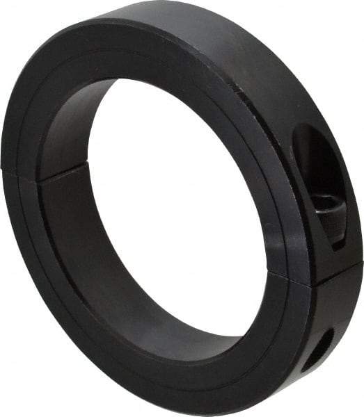 Climax Metal Products - 3-3/8" Bore, Steel, Two Piece Clamping Shaft Collar - 4-3/4" Outside Diam, 7/8" Wide - Exact Tool & Supply