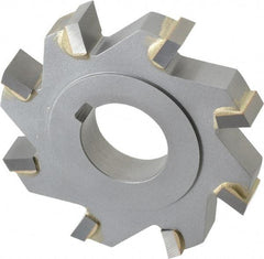 Made in USA - 3" Diam x 1/2" Width of Cut, 8 Teeth, Carbide Tipped Side Milling Cutter - Straight Teeth, Uncoated - Exact Tool & Supply