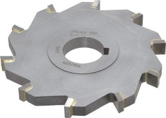 Made in USA - 4" Diam x 3/8" Width of Cut, 10 Teeth, Carbide Tipped Side Milling Cutter - Straight Teeth, Uncoated - Exact Tool & Supply