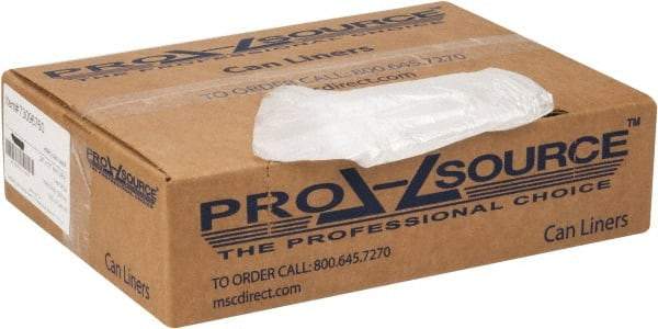 PRO-SOURCE - 0.2 mil Thick, Household/Office Trash Bags - 24" Wide x 31" High, Clear - Exact Tool & Supply