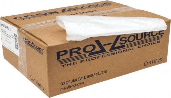 PRO-SOURCE - 0.55 mil Thick, Household/Office Trash Bags - 43" Wide x 46" High, Clear - Exact Tool & Supply