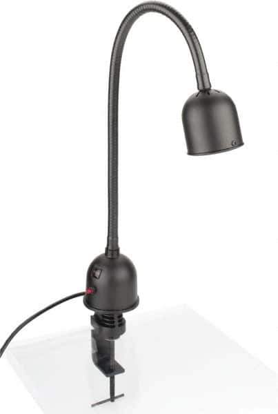 Electrix - 12 VDC, 3.7 to 6 Watt, Spot with Gooseneck Machine Light - Clamp Mount, 9 Ft. Cord, 3 Inch Light Diameter, Black - Exact Tool & Supply
