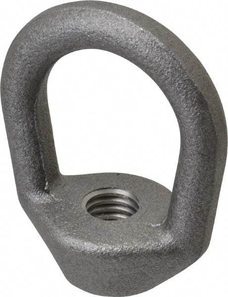 Gibraltar - 2,240 Lb Capacity, 1/2-13 Thread, Self Colored, Carbon Steel Regular Duty Lifting Eye Nut - Grade C-1030, 2-1/2" High, 1-1/4" Inside & 2" Outside Eye Diam, 2" Bell/Base Width - Exact Tool & Supply