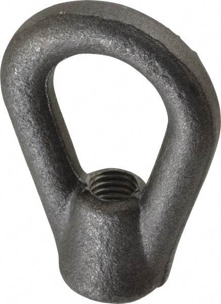 Gibraltar - 3,600 Lb Capacity, 1/2-13 Thread, Self Colored, Carbon Steel Heavy Duty Lifting Eye Nut - Grade C-1030, 3" High, 1-1/8" Inside & 2" Outside Eye Diam, 2" Bell/Base Width - Exact Tool & Supply