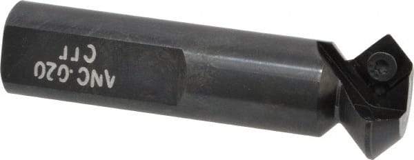 Cutting Tool Technologies - 45° Lead Angle, 1" Max Cut Diam, 0.54" Min Cut Diam, 0.22" Max Depth of Cut, Indexable Chamfer and Angle End Mill - 1 Insert, SPEH 322 Insert Style, 3" Overall Length, Straight Shank - Exact Tool & Supply