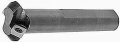 Cutting Tool Technologies - 15° Lead Angle, 1-1/8" Max Cut Diam, 1.09" Min Cut Diam, 0.3" Max Depth of Cut, Indexable Chamfer and Angle End Mill - 2 Inserts, SPEH 322 Insert Style, 3" Overall Length, Through Coolant, Straight Shank - Exact Tool & Supply