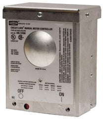 Hubbell Wiring Device-Kellems - 2 Poles, 30 Amp, NEMA, Enclosed Pushbutton Manual Motor Starter - 111.8mm Wide x 83.3mm Deep x 140.2mm High, 15 hp, CSA Certified, NEMA 3R & UL Listed - Exact Tool & Supply