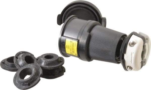 Hubbell Wiring Device-Kellems - 125 VAC, 20 Amp, L5-20R Configuration, Industrial Grade, Self Grounding Connector - 1 Phase, 2 Poles, IP66, 0.36 to 0.93 Inch Cord Diameter - Exact Tool & Supply