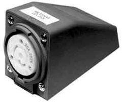 Hubbell Wiring Device-Kellems - 277 VAC, 20 Amp, L7-20R NEMA, Self Grounding Receptacle - 2 Poles, 3 Wire, Female End, Gray - Exact Tool & Supply