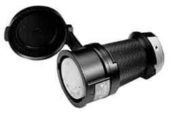 Hubbell Wiring Device-Kellems - 250 VAC, 30 Amp, L6-30R Configuration, Industrial Grade, Self Grounding Connector - 1 Phase, 2 Poles, IP66, 0.36 to 0.93 Inch Cord Diameter - Exact Tool & Supply