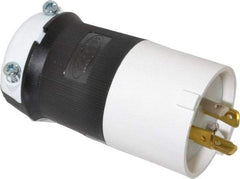 Hubbell Wiring Device-Kellems - 125/250 VAC, 20 Amp, L14-20P Configuration, Industrial Grade, Self Grounding Plug - 1 Phase, 3 Poles, IP20, 0.35 to 1.15 Inch Cord Diameter - Exact Tool & Supply