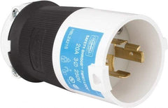 Hubbell Wiring Device-Kellems - 250 VAC, 20 Amp, L15-20P Configuration, Industrial Grade, Self Grounding Plug - 3 Phase, 3 Poles, IP20, 0.35 to 1.15 Inch Cord Diameter - Exact Tool & Supply