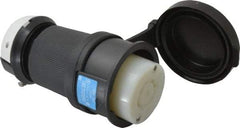 Hubbell Wiring Device-Kellems - 250 VAC, 20 Amp, L15-20R Configuration, Industrial Grade, Self Grounding Connector - 3 Phase, 3 Poles, IP66, 0.35 to 1.15 Inch Cord Diameter - Exact Tool & Supply