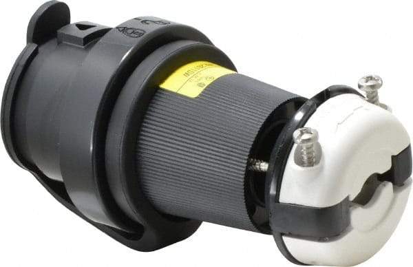 Hubbell Wiring Device-Kellems - 125 VAC, 30 Amp, L5-30P Configuration, Industrial Grade, Self Grounding Plug - 1 Phase, 2 Poles, IP66, 0.36 to 0.93 Inch Cord Diameter - Exact Tool & Supply