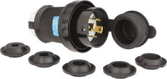 Hubbell Wiring Device-Kellems - 250 VAC, 30 Amp, L15-30P Configuration, Industrial Grade, Self Grounding Plug - 3 Phase, 3 Poles, IP66, 0.35 to 1.15 Inch Cord Diameter - Exact Tool & Supply