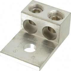 Thomas & Betts - 6 AWG Noninsulated Compression Connection Rectangle Ring Terminal - 1/2" Stud, 2-7/8" OAL x 1.9219" Wide, Tin Plated Aluminum Contact - Exact Tool & Supply
