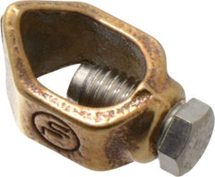 Thomas & Betts - 1/0 to 8 (Solid) AWG Compatible Single-Nut Rod Clamp - Copper Alloy, 2-13/64" OAL, CSA Certified, RoHS Compliant, UL Listed - Exact Tool & Supply