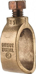 Thomas & Betts - 4/0 to 8 (Solid) AWG Compatible Single-Nut Rod Clamp - Copper Alloy, 3" OAL, CSA Certified, RoHS Compliant, UL Listed - Exact Tool & Supply