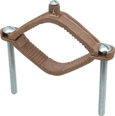 Thomas & Betts - 4 to 10 (Solid) AWG Compatible Dual-Nut Rod Clamp - Bronze, 6-5/16" OAL, RoHS Compliant, UL File E3060, UL Listed - Exact Tool & Supply